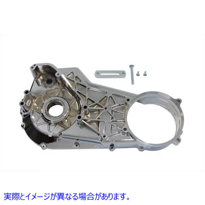 43-0453 クローム 3/4 インチ オフセットインナープライマリーカバー Chrome 3/4 inch Offset Inner Primary Cover 取寄せ Vツイ