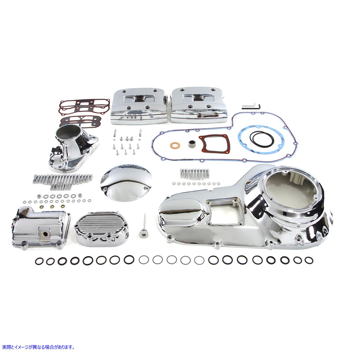 43-0515 クロームエンジンドレスアップキット 取寄せ Vツイン Chrome Engine Dress Up Kit (検索用／