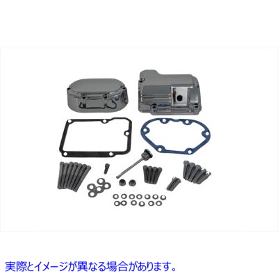 43-0792 トランスミッションサイドカバー＆トップカバーセット クローム Transmission Side Cover and Top Cover Set Chrome 取