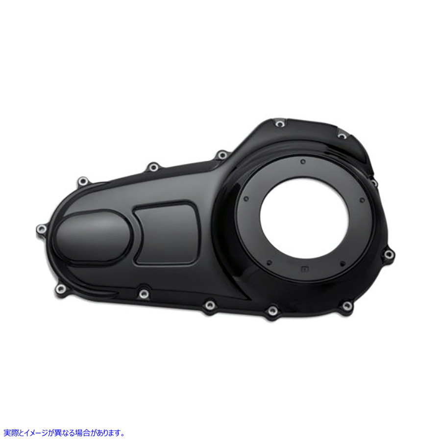 43-0886 ブラックのナロープロファイルアウタープライマリーカバー 取寄せ Vツイン Black Narrow Profile Outer Primary Cover (