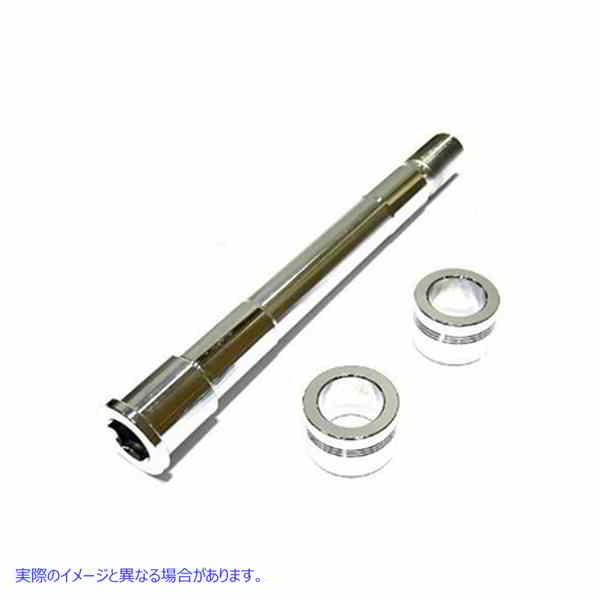 44-0007 クロームフロントアクスルキット Chrome Front Axle Kit 取寄せ Vツイン (検索用／43000081