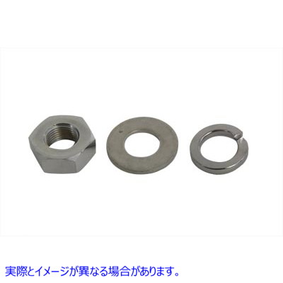 44-0326 リア アクスル ナット キット クローム Rear Axle Nut Kit Chrome 取寄せ Vツイン (検索用／7986