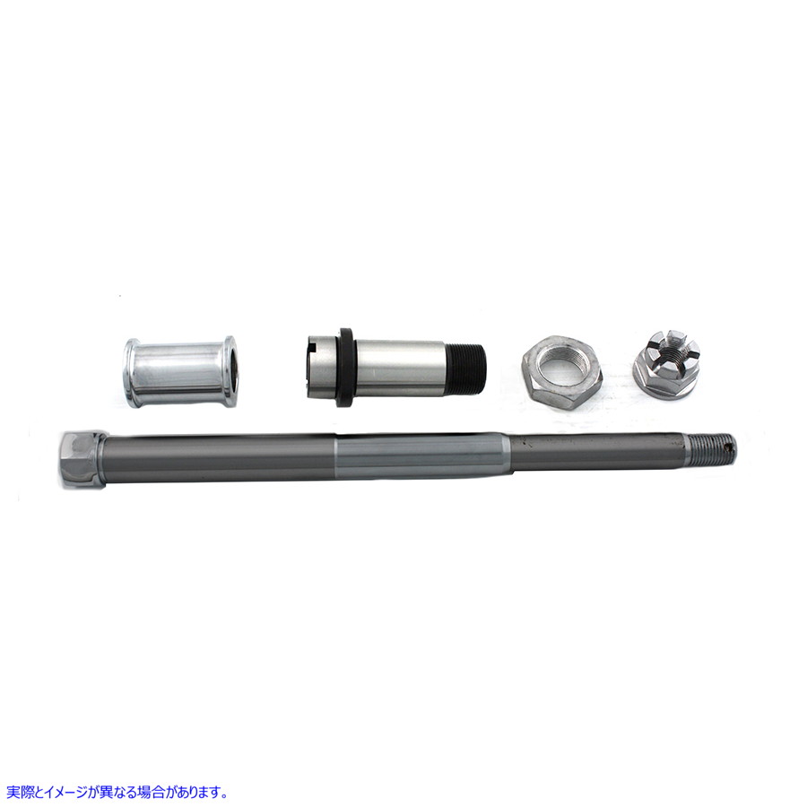 44-0581 クロームフロントアクスルキット 取寄せ Vツイン Chrome Front Axle Kit (検索用／