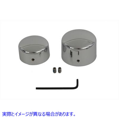 44-0742 クローム リア アクスル ナット カバー セット Chrome Rear Axle Nut Cover Set 取寄せ Vツイン (検索用／41705-09