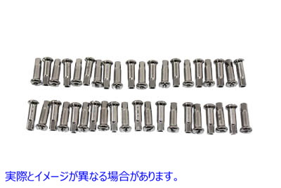 45-0521 スポーク 40 ピース クローム ニップル セット Spoke 40 Piece Chrome Nipple Set 取寄せ Vツイン (検索用／