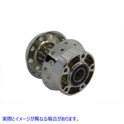 45-0590 クロームフロントホイールハブ1インチベアリング Chrome Front Wheel Hub 1 inch Bearings 取寄せ Vツイン (検索用／435