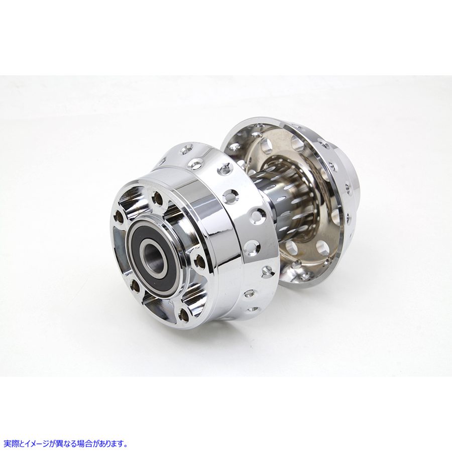 45-0591 クロームフロントホイールハブ3/4インチベアリング Chrome Front Wheel Hub 3/4 inch Bearings 取寄せ Vツイン (検索用