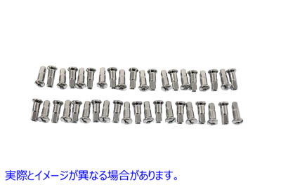 45-0626 スポーク 40 ピース クローム ニップル セット Spoke 40 Piece Chrome Nipple Set 取寄せ Vツイン (検索用／