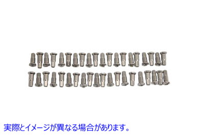 45-0680 スポーク 40 ピースステンレススチールニップルセット Spoke 40 Piece Stainless Steel Nipple Set 取寄せ Vツイン (検