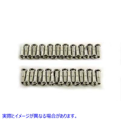 45-0782 スポーク 40 ピースステンレススチールニップルセット Spoke 40 Piece Stainless Steel Nipple Set 取寄せ Vツイン (検