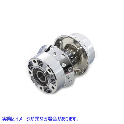 45-0786 クロームフロントホイールハブ25mmベアリング Chrome Front Wheel Hub 25mm Bearings 取寄せ Vツイン (検索用／