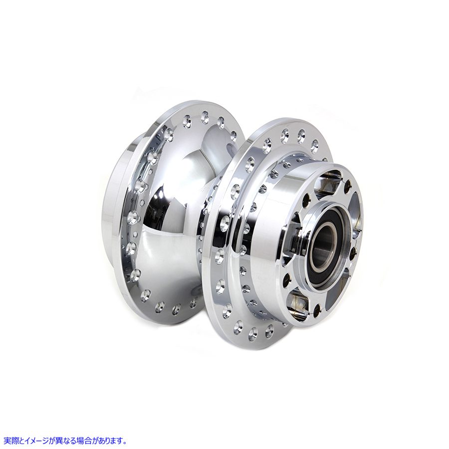 45-0958 クロームフロントホイールハブ 取寄せ Vツイン Chrome Front Wheel Hub (検索用／