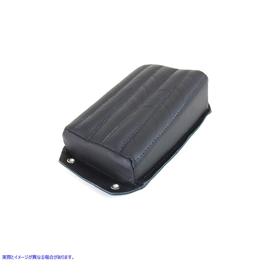 47-0188 Bates ブラック レザー ピリオン パッド Bates Black Leather Pillion Pad 取寄せ Vツイン (検索用／ Corbin Gentry