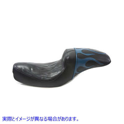 47-0590 Hustler Gunfighter Teal Flame Seat 取寄せ Vツイン (検索用／