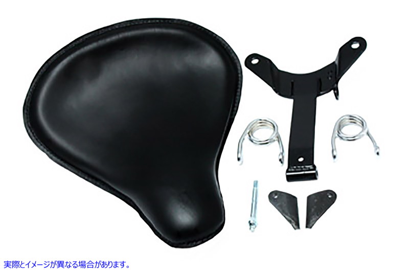 47-0606 ブラック レザー ベロ レーサー ソロ シート キット Black Leather Velo Racer Solo Seat Kit 取寄せ Vツイン (検索用／