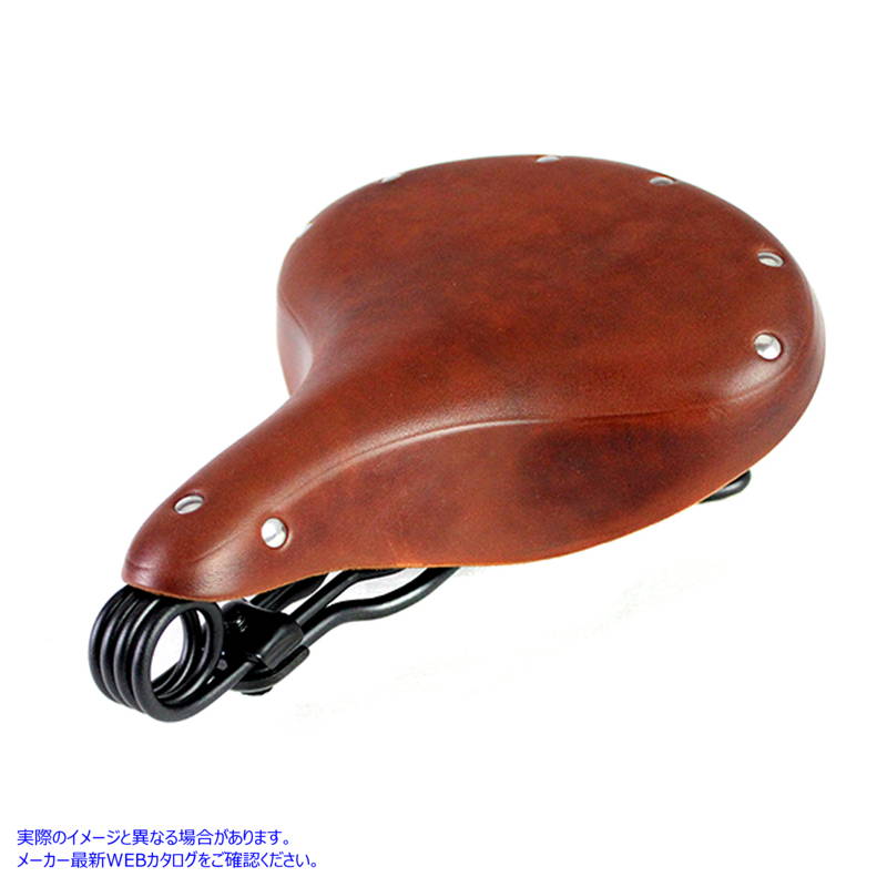 47-0611 ダブルスチールサドル ソロシート ハニーブラウン Double Steel Saddle Solo Seat Honey Brown 取寄せ Vツイン (検索用