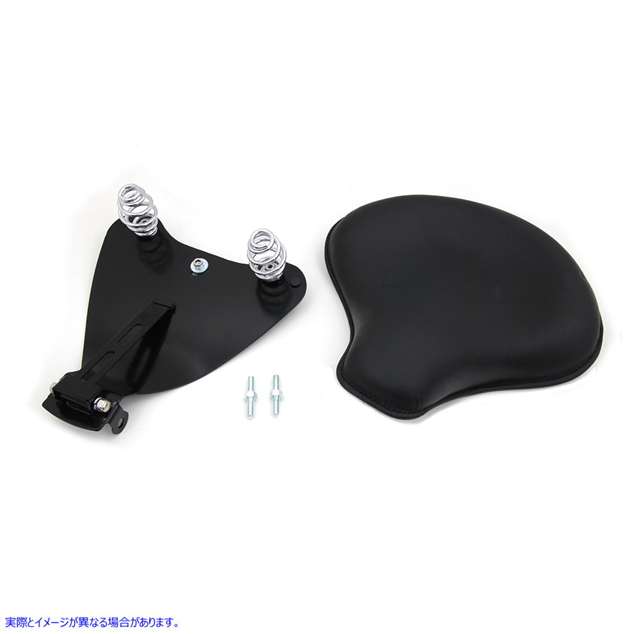 47-0803 ブラックレザーソロシート（マウントキット付き） 取寄せ Vツイン Black Leather Solo Seat with Mount Kit (検索用／ C