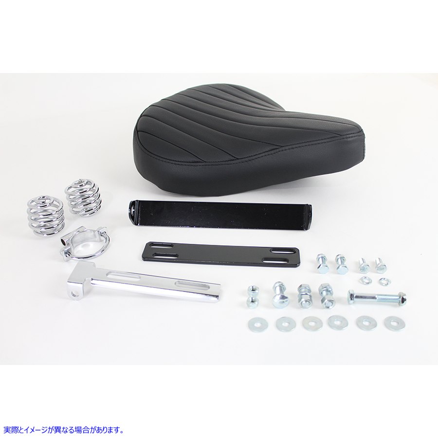 47-0813 ブラックレザーソロシートキット Black Leather Solo Seat Kit 取寄せ Vツイン (検索用／ Bates