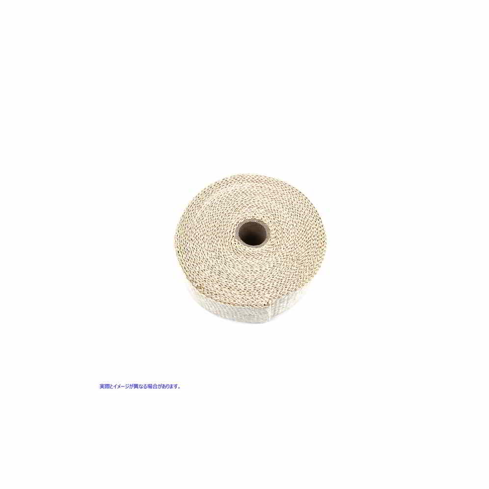 48-0137 ライトブラウングラスファイバーエキゾーストラップ Light Brown Fiberglass Exhaust Wrap 取寄せ Vツイン (検索用／