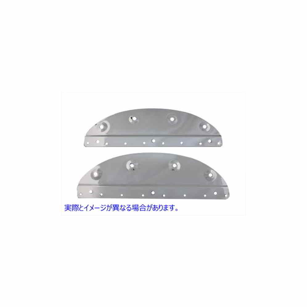 48-0176 クロームサドルバッグマウントプレートセット Chrome Saddlebag Mount Plate Set 取寄せ Vツイン (検索用／