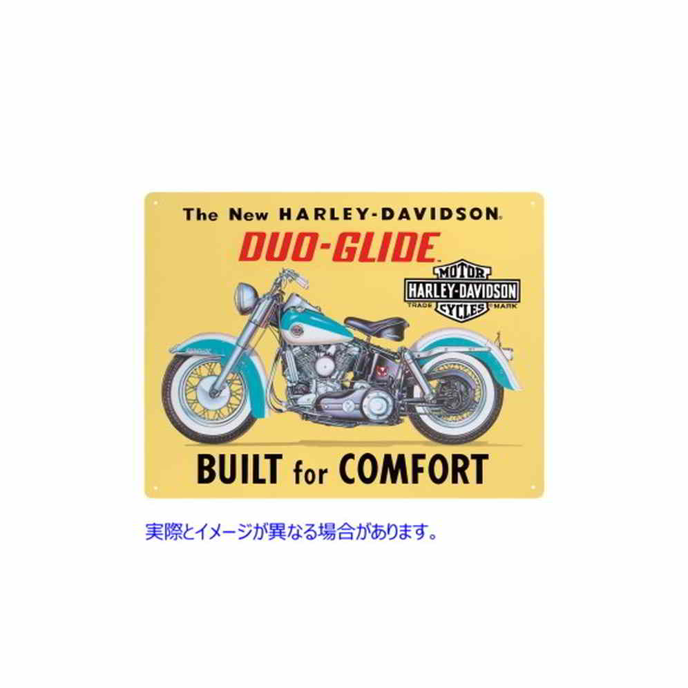 48-0216 快適さを追求したダイカットブリキ看板 Built for Comfort Die Cut Tin Sign 取寄せ Vツイン (検索用／