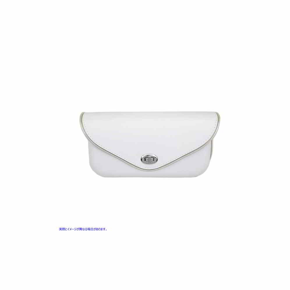 48-0812 シルバーエッジトリム付きフロントガラスポーチ Windshield Pouch With Silver Edge Trim 取寄せ Vツイン (検索用／5827