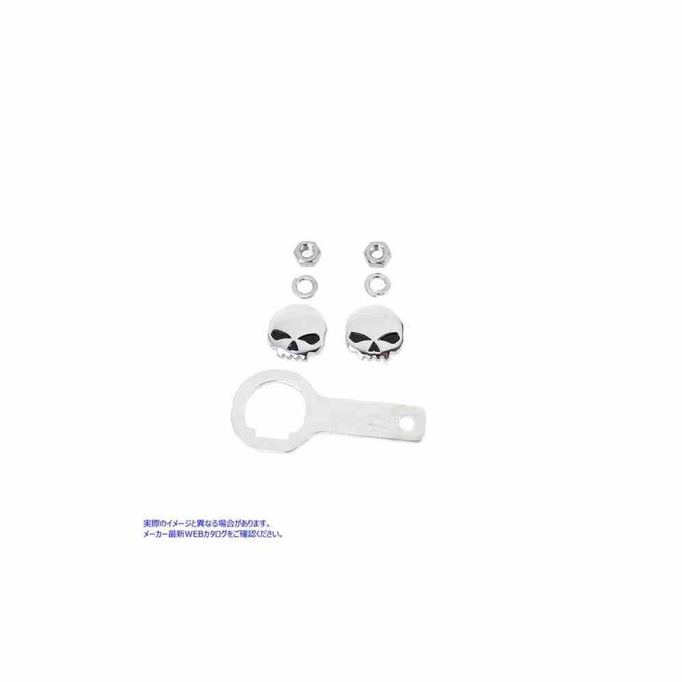 48-0903 スカルナンバープレートボルトキット Skull License Plate Bolt Kit 取寄せ Vツイン (検索用／