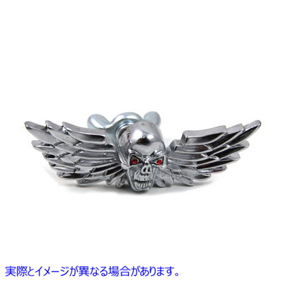 48-1323 翼付きスカル メダリオン セット Skull with Wings Medallion Set 取寄せ Vツイン (検索用／