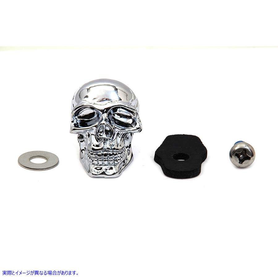 48-1390 スカルセットクロムメッキ Skull Set Chrome Plated 取寄せ Vツイン (検索用／ V-Twin