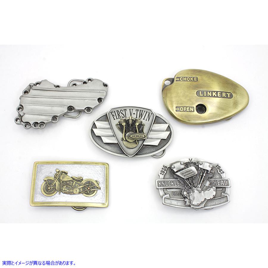 48-1524 モーターサイクルペディアシリーズ ベルトバックルセット Motorcyclepedia Series Belt Buckle Set 取寄せ Vツイン (検