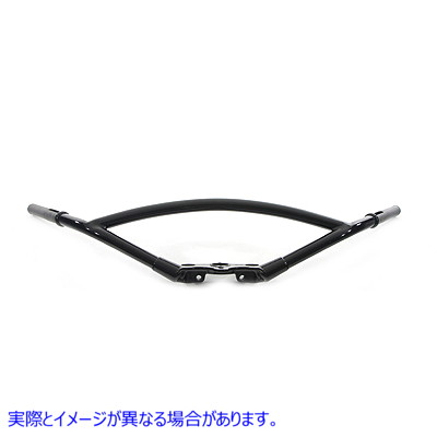 49-0372 ハリウッド スタイル インライン ハンドルバー ブラック 取寄せ Vツイン Hollywood Style Inline Handlebars Black (検