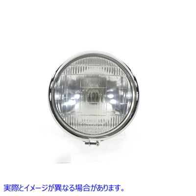 49-0456 6-1/2 インチ ラウンド ヘッドランプ キット ブラック 6-1/2 inch Round Headlamp Kit Black 取寄せ Vツイン (検索用／6