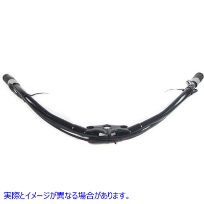 49-0483 インライン スプリング フォーク ハンドルバー アセンブリ ブラック 取寄せ Vツイン Inline Spring Fork Handlebar Asse