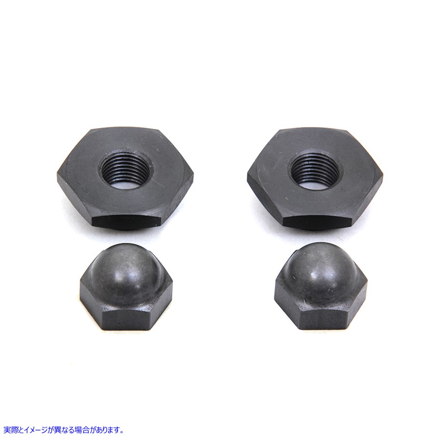 49-0516 スプリングフォークロッドトップナットセットパーカーライズド Spring Fork Rod Top Nut Set Parkerized 取寄せ Vツイン