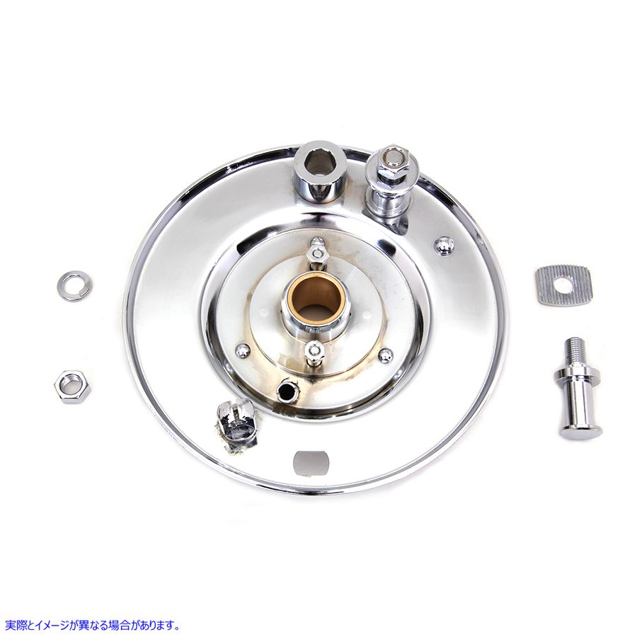 49-0614 フロントブレーキバッキングプレートクロム Front Brake Backing Plate Chrome 取寄せ Vツイン (検索用／ V-Twin