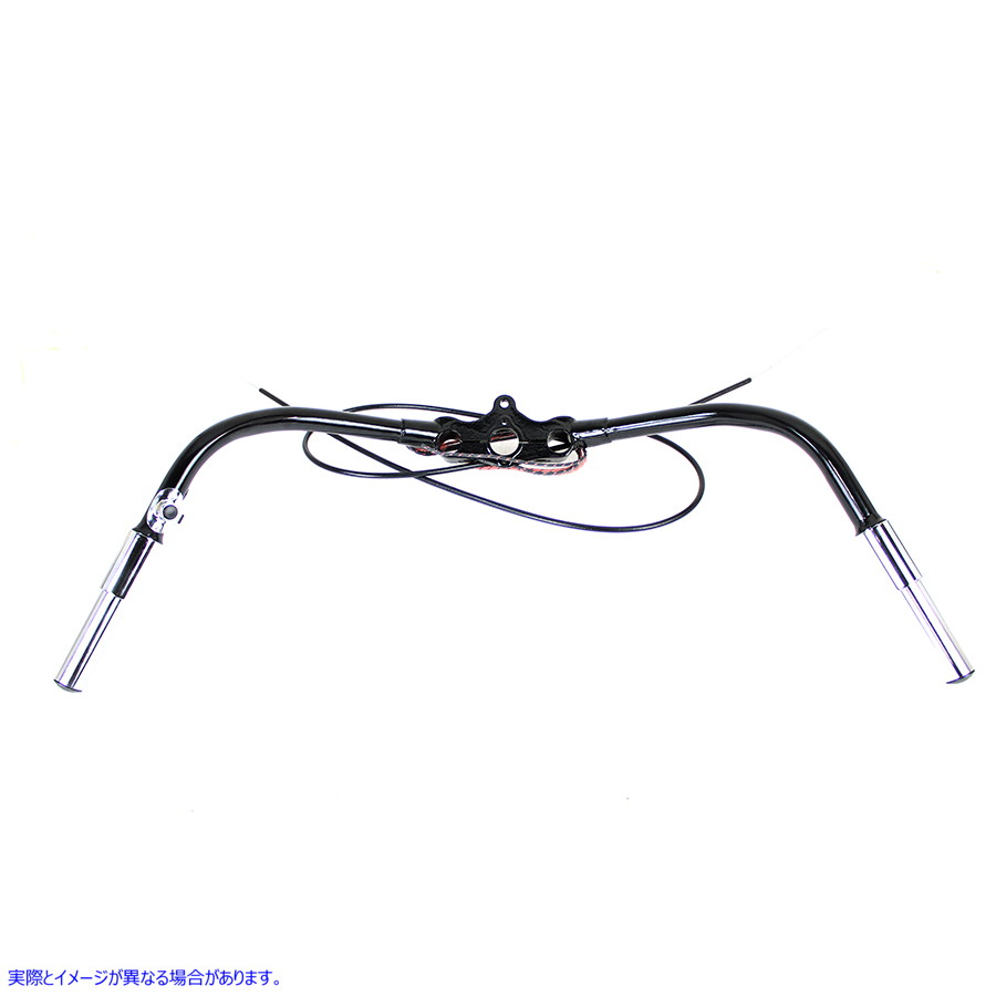 49-0615 スプリングフォークハンドルバーアセンブリ ブラック 取寄せ Vツイン Spring Fork Handlebar Assembly Black (検索用／