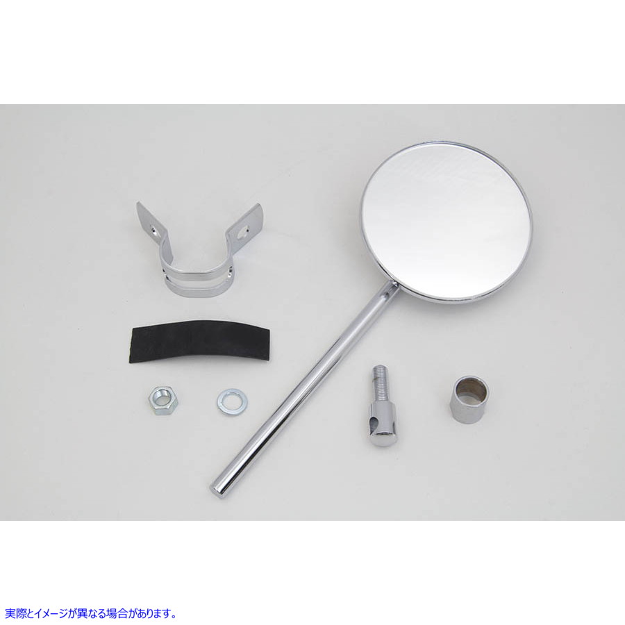 49-0660 レプリカラウンドミラークローム 取寄せ Vツイン Replica Round Mirror Chrome (検索用／