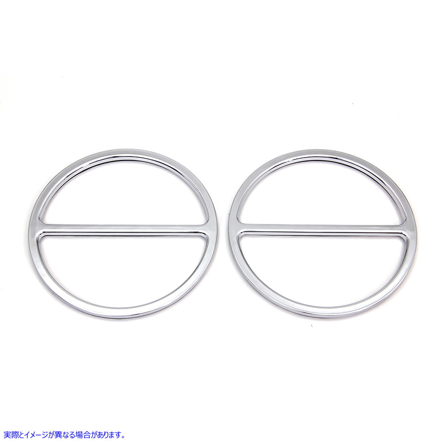 49-0736 クロームクロスバーフロントスピーカーグリルセット Chrome Cross Bar Front Speaker Grill Set 取寄せ Vツイン (検索用