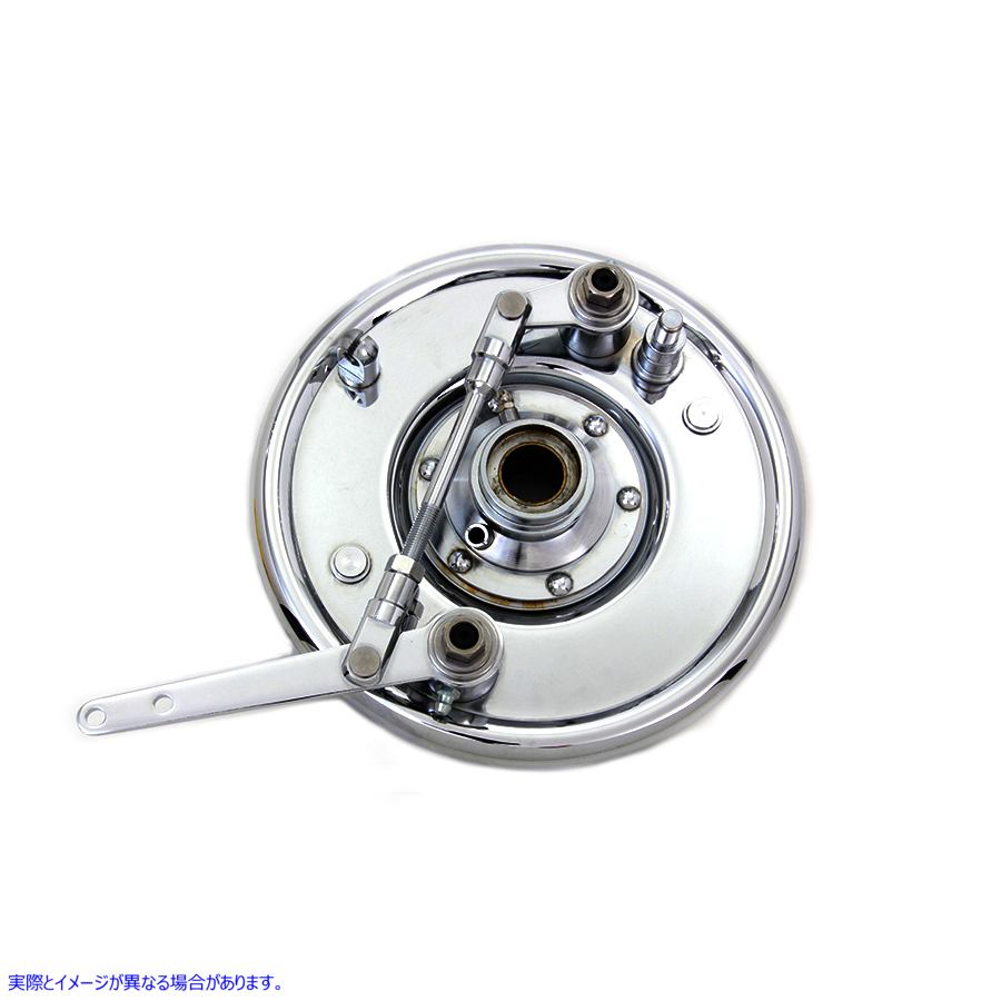 49-0852 デュアルカムブレーキバッキングプレートアセンブリクローム Dual Cam Brake Backing Plate Assembly Chrome 取寄せ Vツ