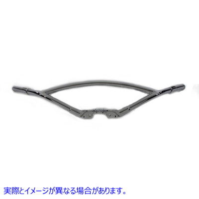 49-0859 クロームハリウッドスタイルオフセットハンドルバー 取寄せ Vツイン Chrome Hollywood Style Offset Handlebars (検索用