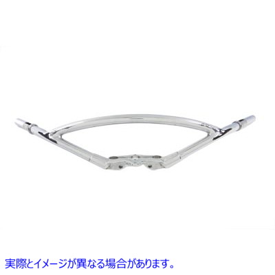 49-0860 クロームハリウッドスタイルインラインハンドルバー 取寄せ Vツイン Chrome Hollywood Style Inline Handlebars (検索用