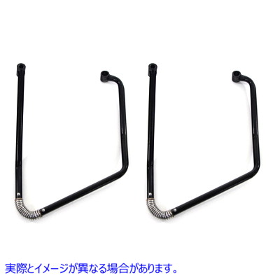 49-0888 ブラックの調節可能なサドルバッグ サポート キット Black Adjustable Saddlebag Support Kit 取寄せ Vツイン (検索用／