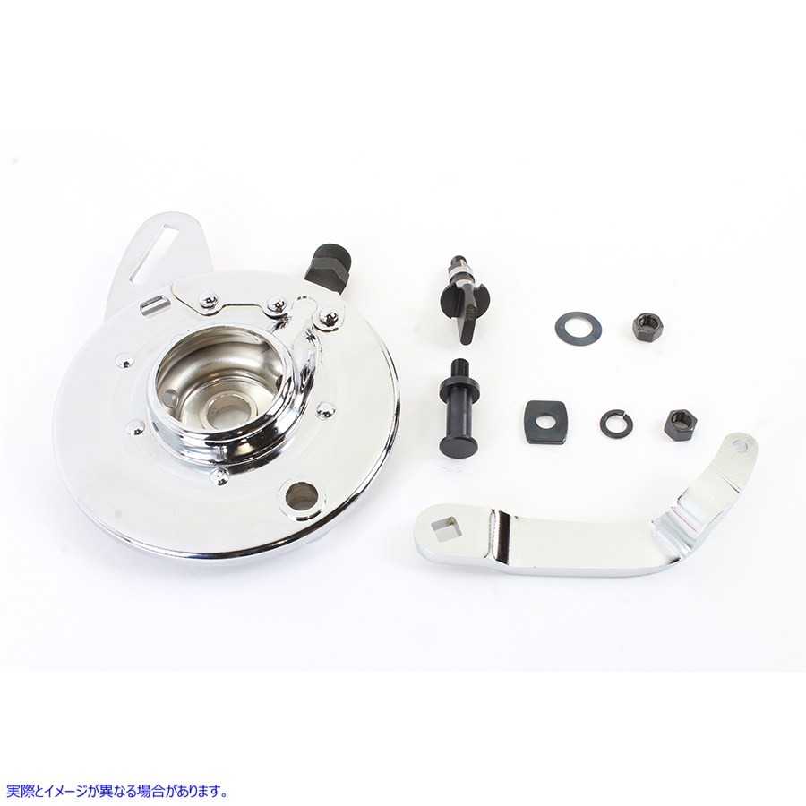 49-0903 45 インチ リア ブレーキ バッキング プレート キット クローム 取寄せ Vツイン 45 inch Rear Brake Backing Plate Kit