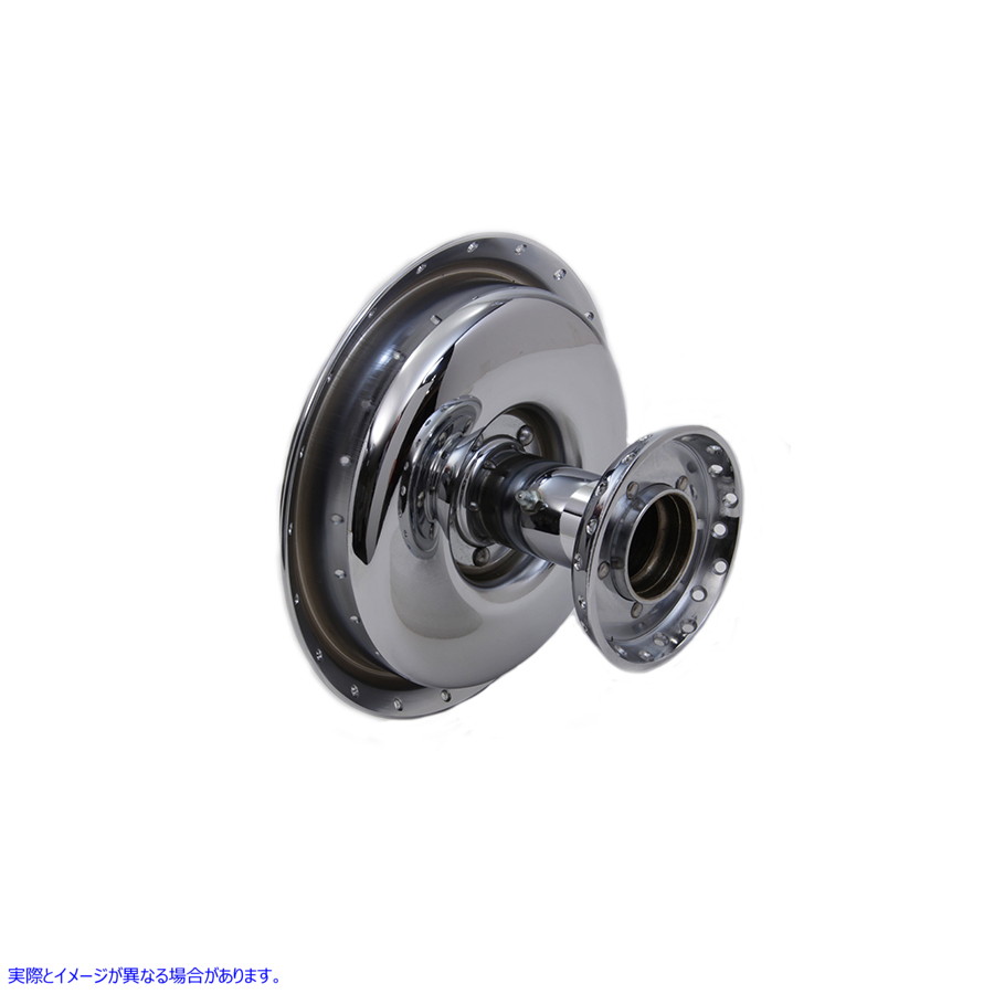 49-1277 フロントホイールハブとブレーキドラムクローム Front Wheel Hub and Brake Drum Chrome 取寄せ Vツイン (検索用／