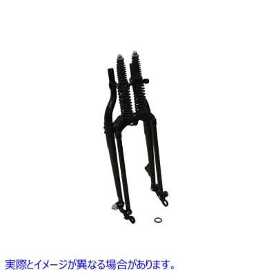 49-2402 18 インチ スプリング フォーク アセンブリ ブラック 取寄せ Vツイン 18 inch Spring Fork Assembly Black (検索用／