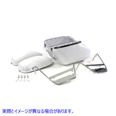 49-2450 レプリカ バブル サドルバッグ キット ホワイト Replica Bubble Saddlebag Kit White 取寄せ Vツイン (検索用／