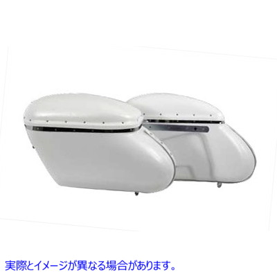 49-2498 レプリカ バブル サドルバッグ セット ホワイト Replica Bubble Saddlebag Set White 取寄せ Vツイン (検索用／