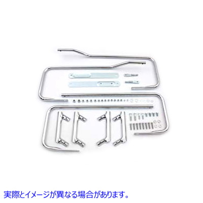 49-2503 クロームサドルバッグガードキット 取寄せ Vツイン Chrome Saddlebag Guard Kit (検索用／90800-78