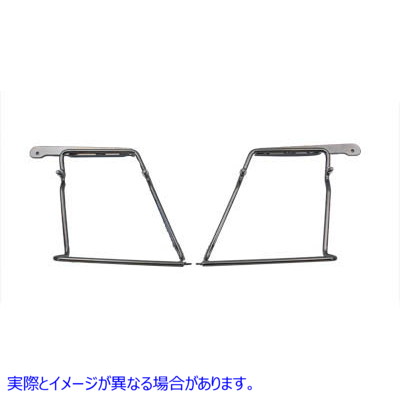 49-2751 クロームサドルバッグマウントブラケットセット Chrome Saddlebag Mount Bracket Set 取寄せ Vツイン (検索用／