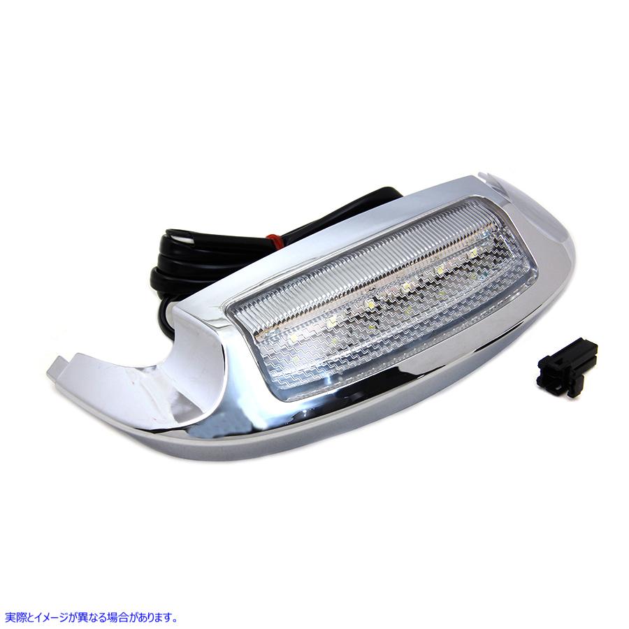 50-0045 LED付きクリアレンズフロントフェンダーチップ Clear Lens Front Fender Tip with LED 取寄せ Vツイン (検索用／5960000